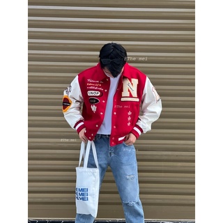 Hàng có sẵn - áo khoác bóng chày - varsity - unisex cho cả nam và nữ - form crop - 22aw - hàng trung chuẩn