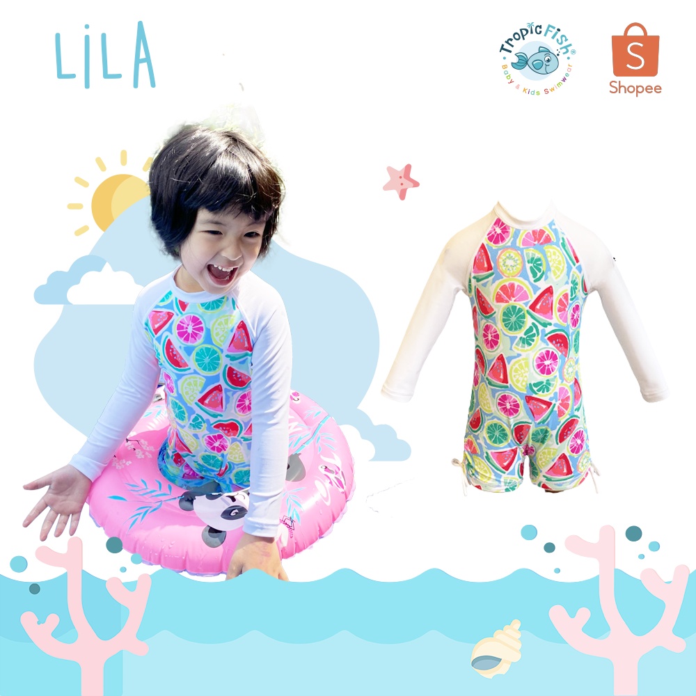 Đồ bơi chống nắng giữ nhiệt cho bé gái Lila - Coral Kids Lila Swimwear
