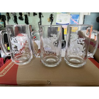 Combo6 LY THỦY TINH UỐNG BIA 450ML HÀNG QUÀ TẶNG BIA SÀI GÒN