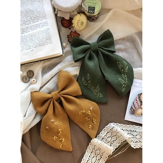 Nơ buộc tóc thêu tay (handmade by Pong)