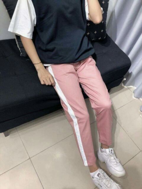 🌈FREESHIP 50K🔥 Quần kaki ống suông phối 1 sọc nam nữ (kèm ảnh thật) | BigBuy360 - bigbuy360.vn