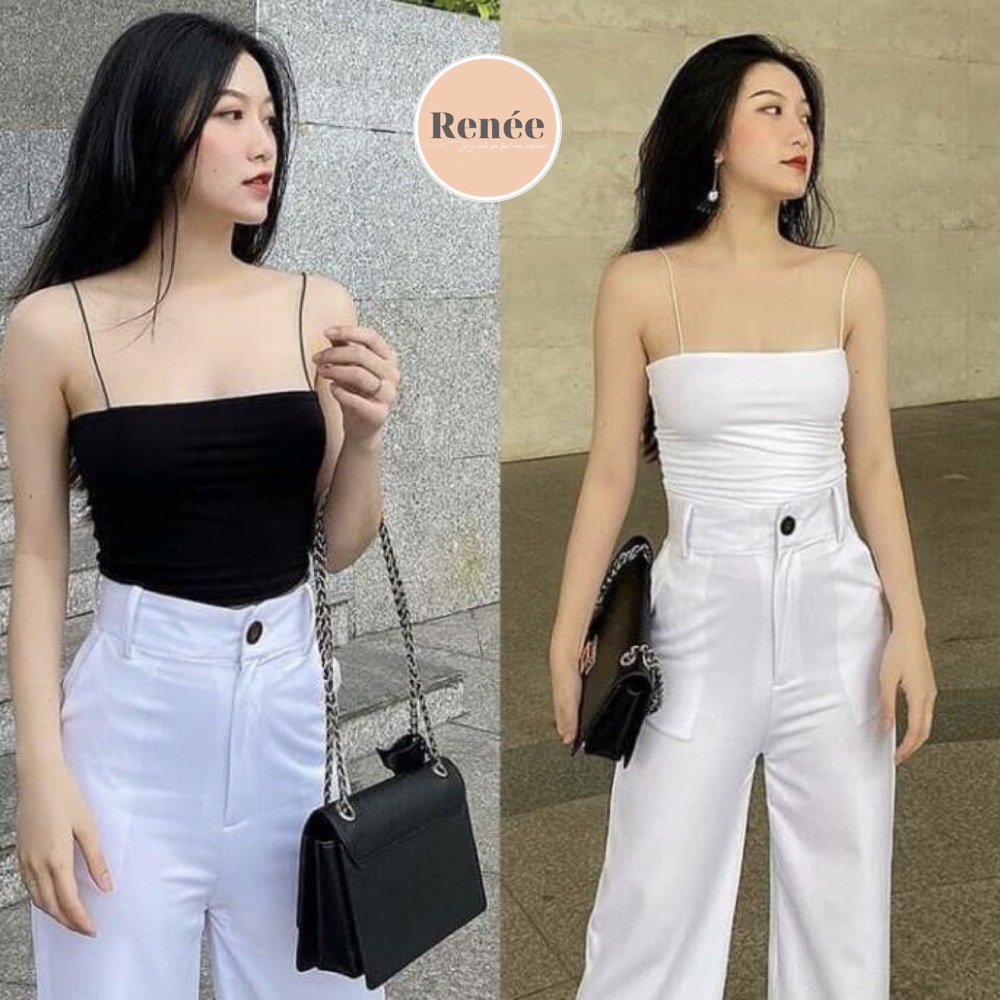 Áo 2 Dây Bún Mảnh Dáng Dài Body Renee Store Chất Cotton, Không Đệm, Phong Cách Hàn - AL39