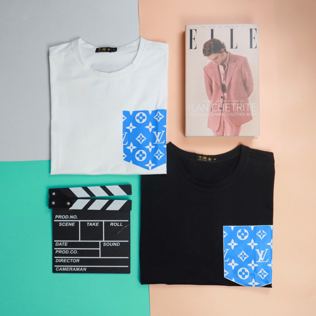 (FREE SHIP) ÁO THUN NAM CỔ TRÒN PHỐI TÚI MÀU XANH PHÁ CÁCH PHONG CÁCH MỚI VLTN SHOP