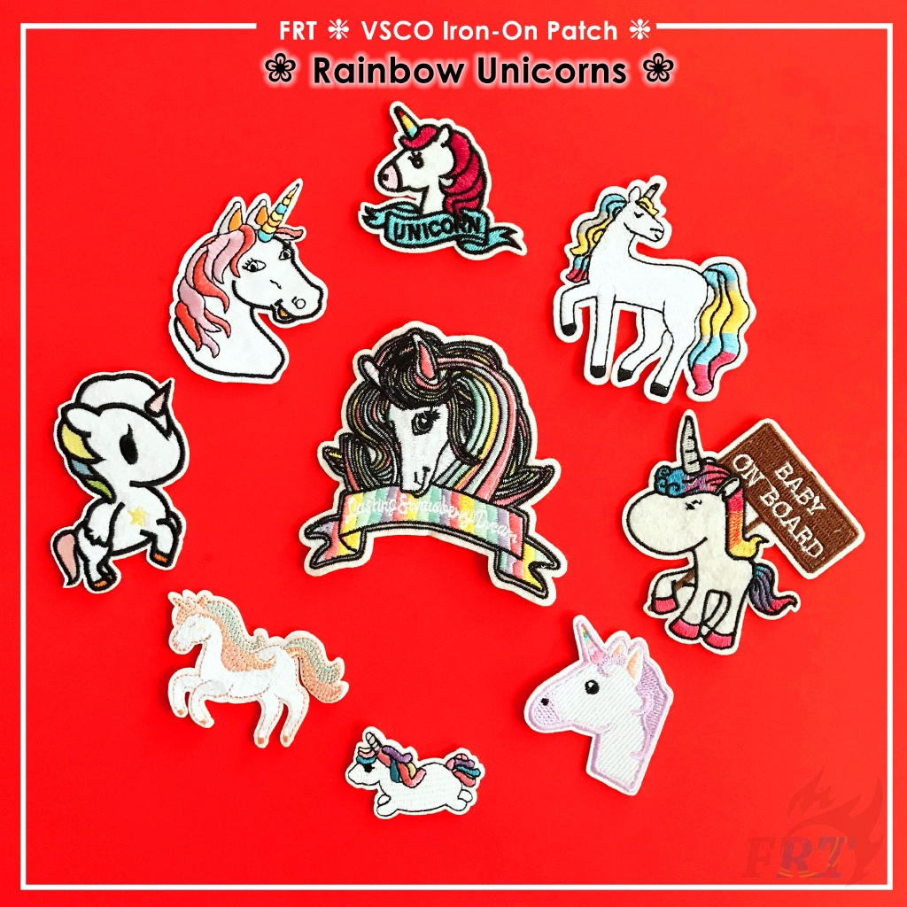 Miếng dán ủi quần áo hình kỳ lân số 02 xinh xắn dễ thương