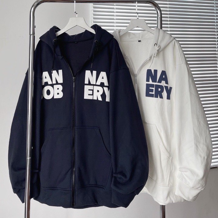 Áo nỉ hoodies mới form Rộng in Chữ NAERY Siêu Đẹp Phong Cách Hàn Quốc - Zadola fashion.