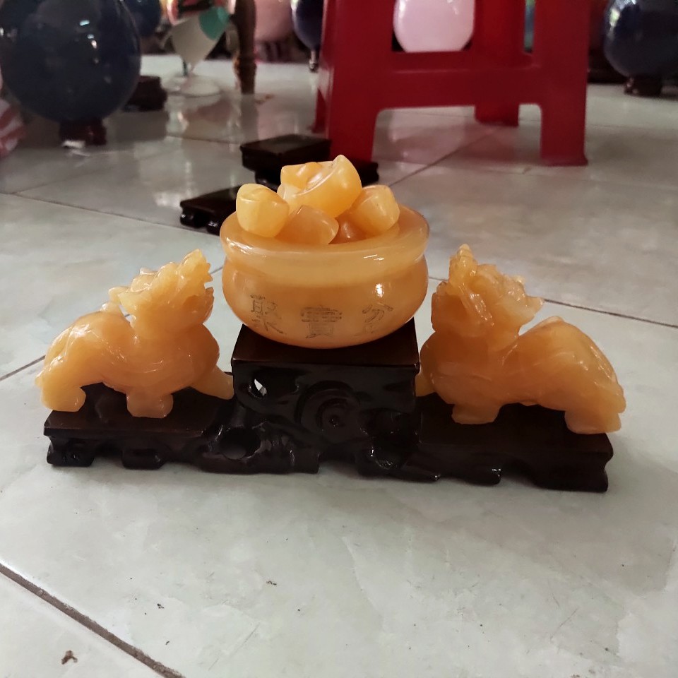 TỲ HƯU CHẦU BÁT TỤ BẢO ĐÁ NGỌC HOÀNG LONG