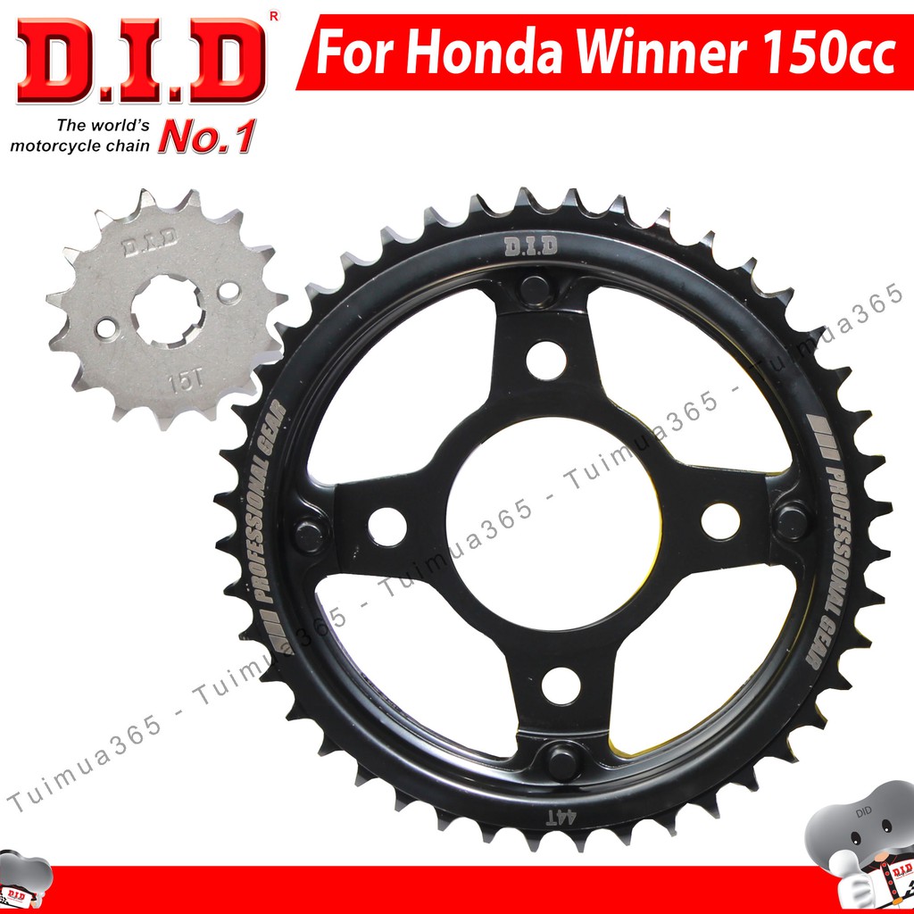 Nhông sên dĩa DID Winner 150cc nhông 15T dĩa 44T – Sên phốt cao su 131L TFX