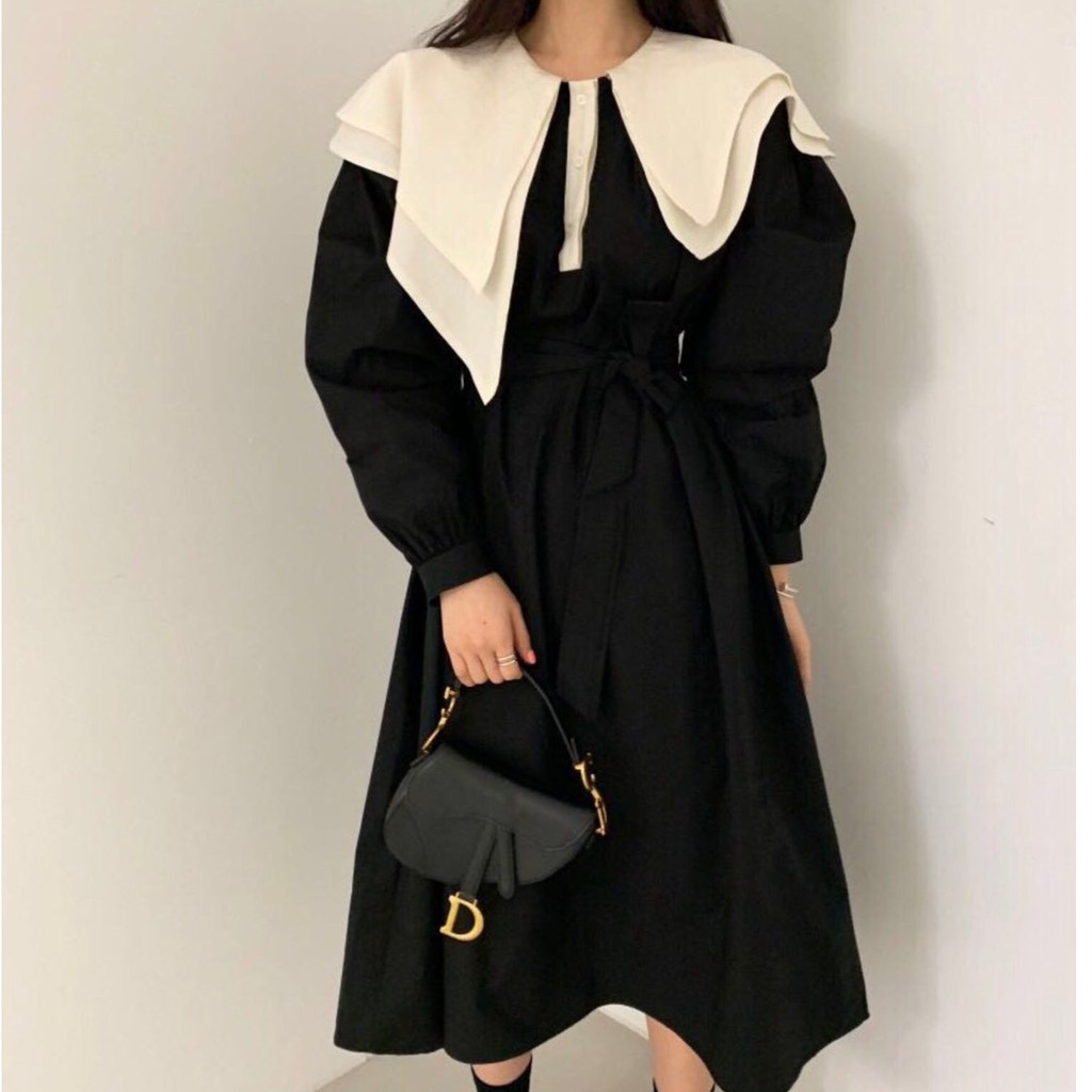 Đầm Dài Thắt Eo Phong Cách Ulzzang Mẫu Mới Nhất