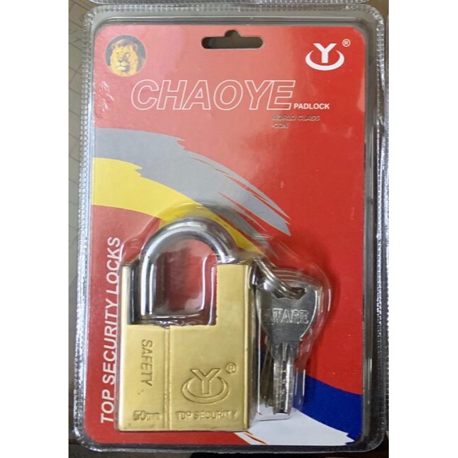 Ổ khóa Chaoye 50mm chống cắt chống trộm bẻ khóa bằng kềm cộng lực giữ bảo vệ an toàn nhà công trình