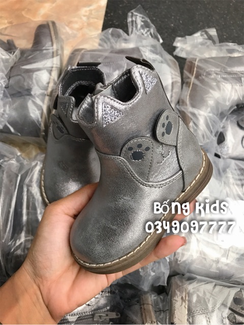 Bốt Bé Gái Cún Con Silver George