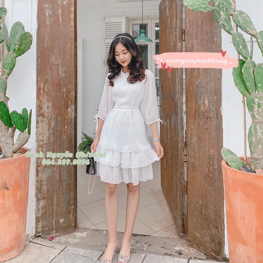 [Video+Ảnh thật] Váy thiết kế dự tiệc, dạ hội kỷ yếu prom, đầm trắng công chúa trễ vai - Xưởng May Hạnh Hồng | BigBuy360 - bigbuy360.vn