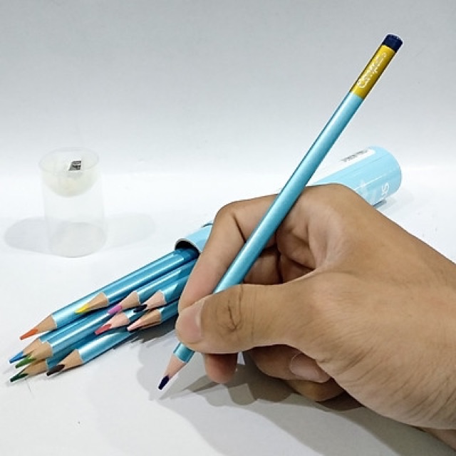 Bút chì 12 màu Campus CPC-12-BL kèm gọt bút chì