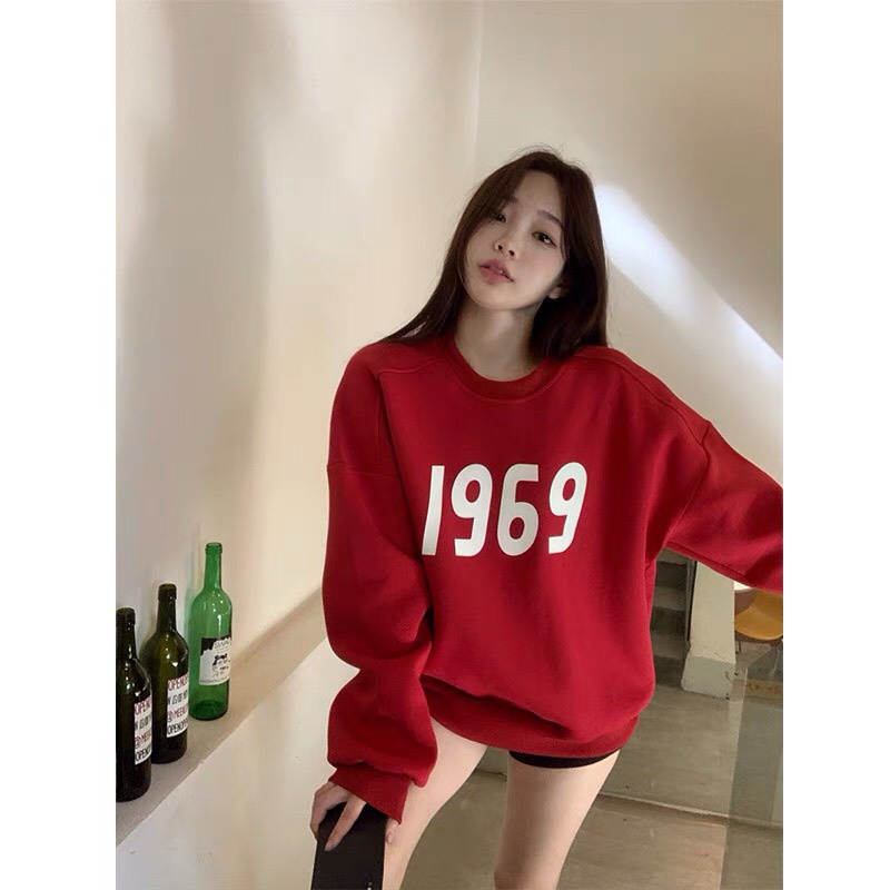 Áo nỉ bo tay số 1969, Áo nỉ Unisex from rộng, Chất nỉ ấm mặc không xù, thiết kế phong cách - MODY