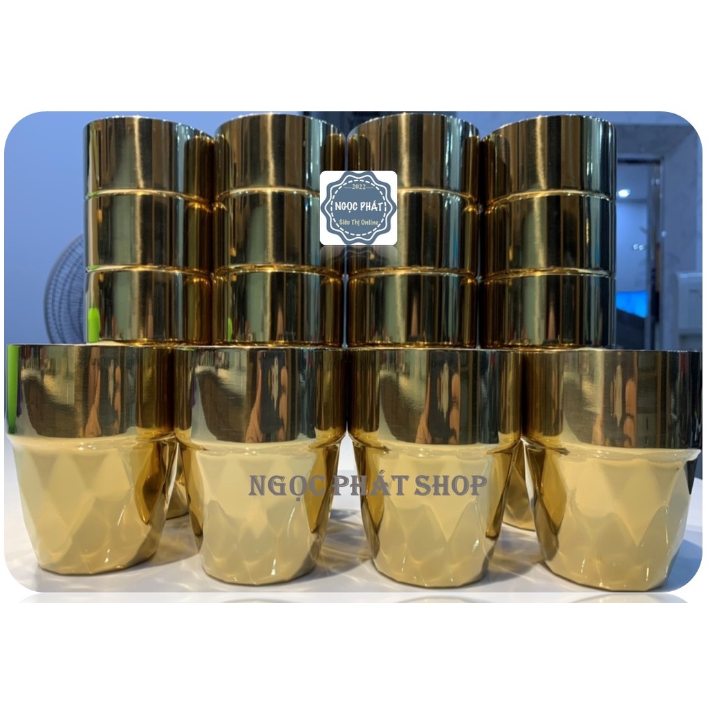 LY INOX 304 CAO CẤP 350ML MẶT CẮT KIM CƯƠNG SIÊU ĐẸP, SIÊU SANG, MÀU VÀNG ĐỒNG