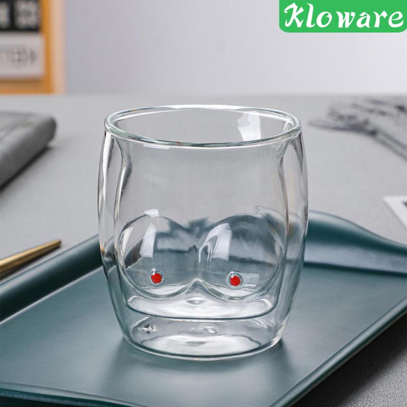 Ly Uống Sữa Thiết Kế Hình Ngực Sáng Tạo Làm Quà Valentine