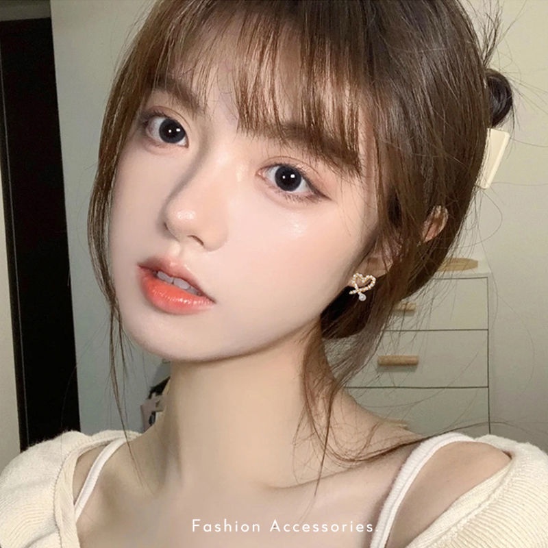 Khuyên Tai Hình Trái Tim Đơn Giản Thời Trang Hàn Quốc Cho Nữ