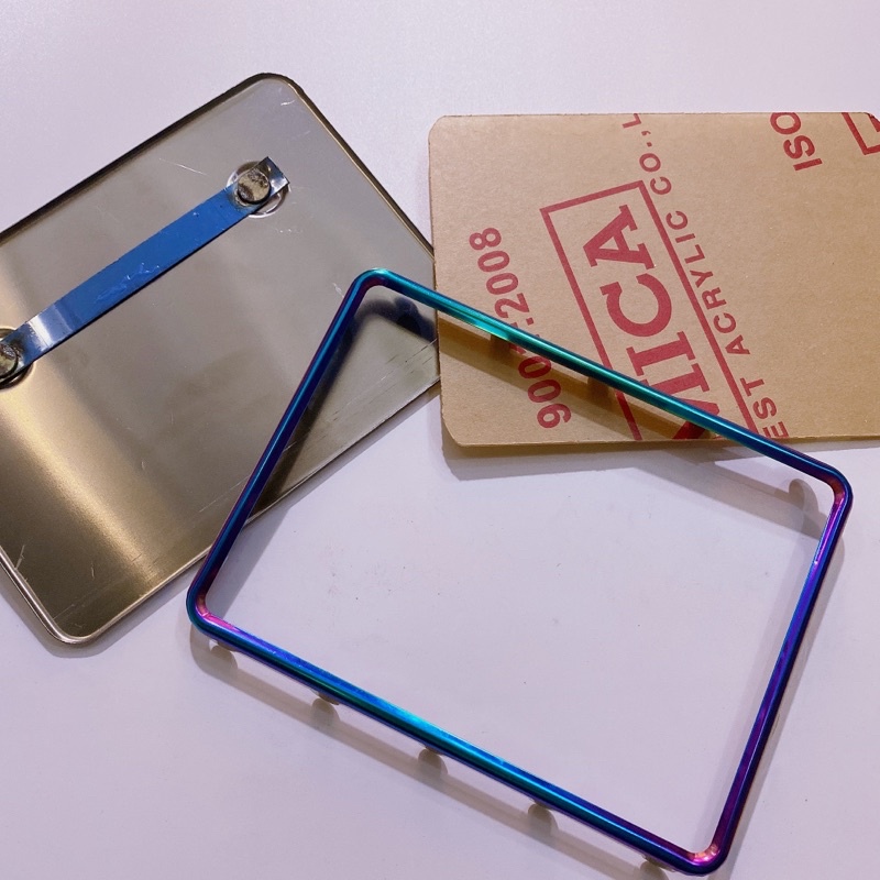 Bộ Khung bảng số , biển số kèm mica ốc đầy đủ màu xanh titan, màu vàng, 7 màu