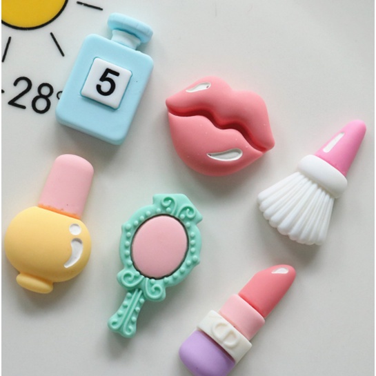 {Set theo hình 2} STICKER PHỤ KIỆN DIY 3D DÁN ỐP ĐIỆN THỌAI BÌNH NƯỚC KẸP TÓC