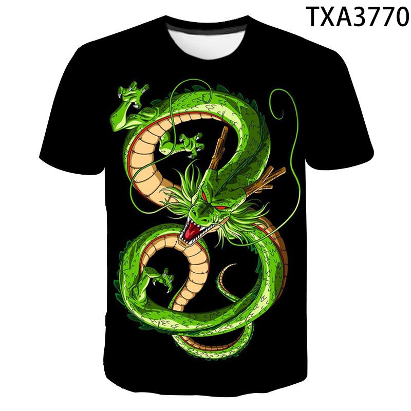 Áo Thun Tay Ngắn In Hình Rồng 3D Thời Trang Mùa Hè 2022 XS-3XL Cho Nam Nữ