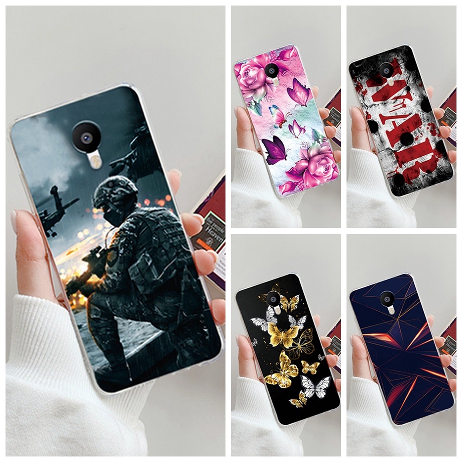 Ốp Điện Thoại Silicon Mềm Trong Suốt Thời Trang Cho Meizu M3 M5 Note M3 Mini M5S