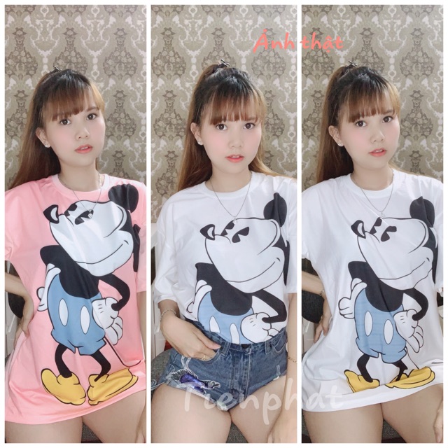 Áo thun in hình chuột Mickey - in to 3D siêu sang chảnh