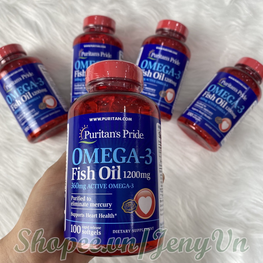 Viên uống dầu cá Omega 3 Fish oil Puritan's Pride 100v
