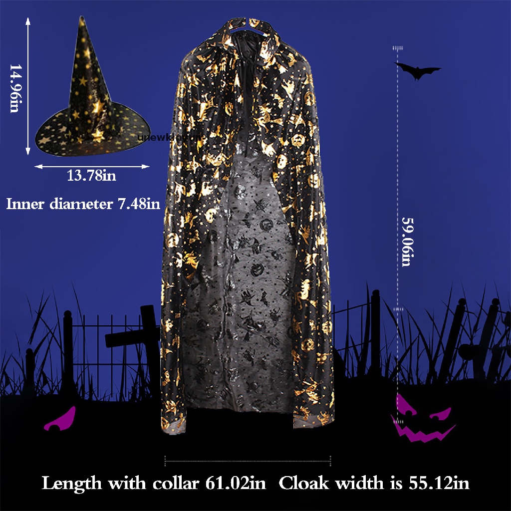 yun RuiYELE - Mantello da strega cappello e cappello kinh dị hóa trang halloween kinh dị | BigBuy360 - bigbuy360.vn