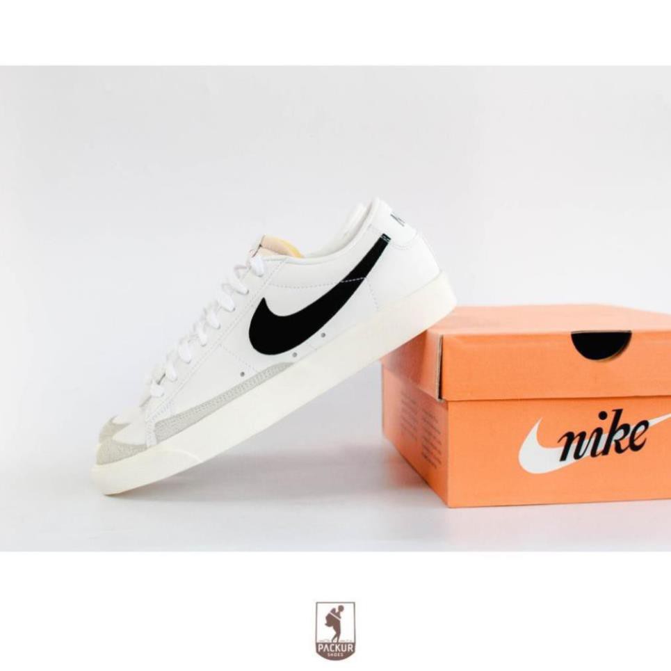 Giày Nike Blazer Low 77 Vintage (Trắng/Đen) / DA6364-101 -Ta1 𝄒 🍀