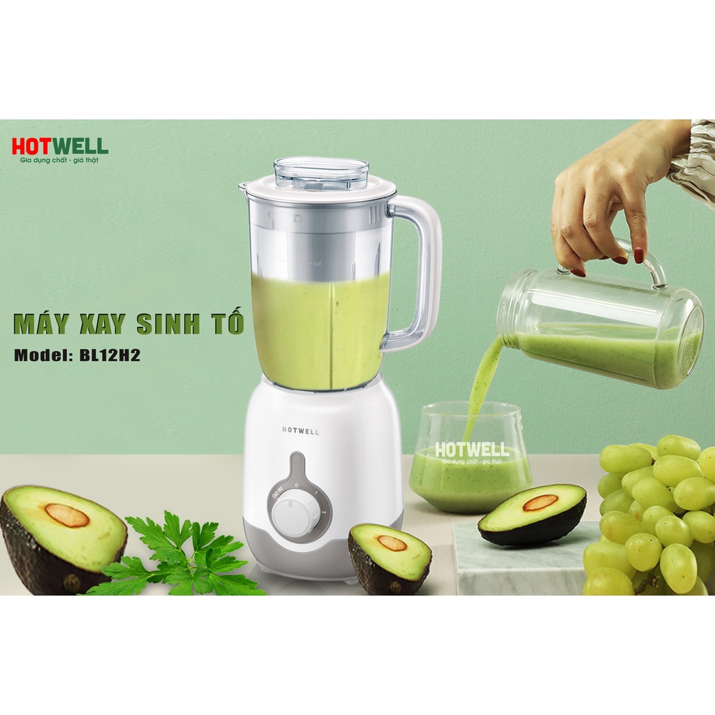 [Mã INCU200 giảm 200K đơn 699K] Máy xay sinh tố Hotwell BL12H2