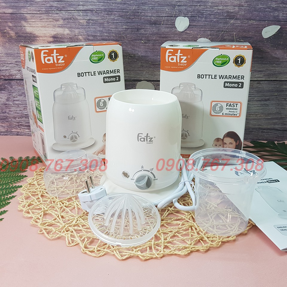 (BAO BÌ MỚI) Máy Hâm Sữa, Thức Ăn Và Tiệt Trùng Fatz Baby 4 Chức Năng - BH 12 Tháng - 8935302400031