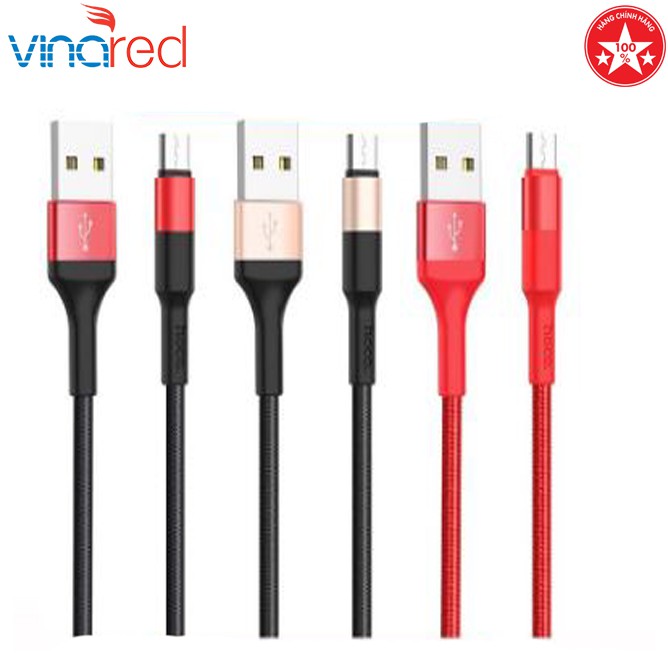 Cáp Sạc MicroUSB Hoco X26 2A Dài 1M (Hỗ Trợ Sạc Nhanh Và Truyền Dữ Liệu)