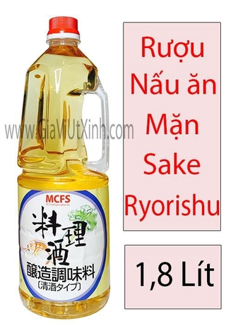 [LUÔN CÓ HÀNG] RƯỢU NẤU ĂN NHẬT BẢN RYORISHU - COOKING SAKE 1,8 LÍT