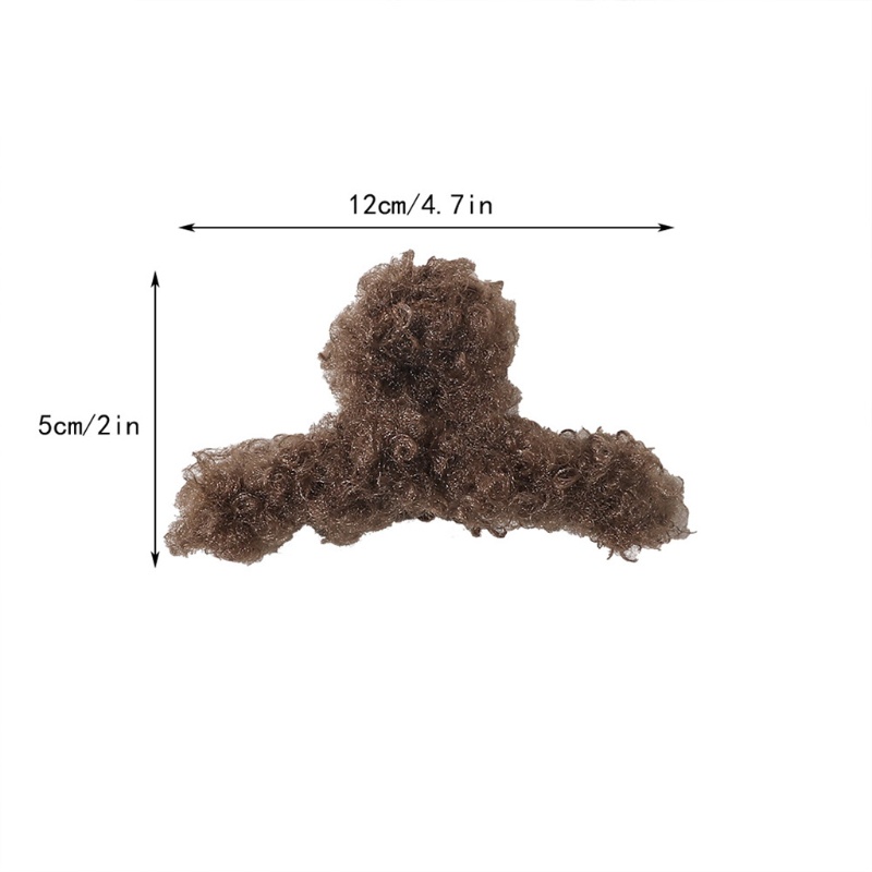 Kẹp Tóc Đuôi Ngựa Cỡ Lớn Bằng Lông Nhung Họa Tiết Da Báo Chống Trượt