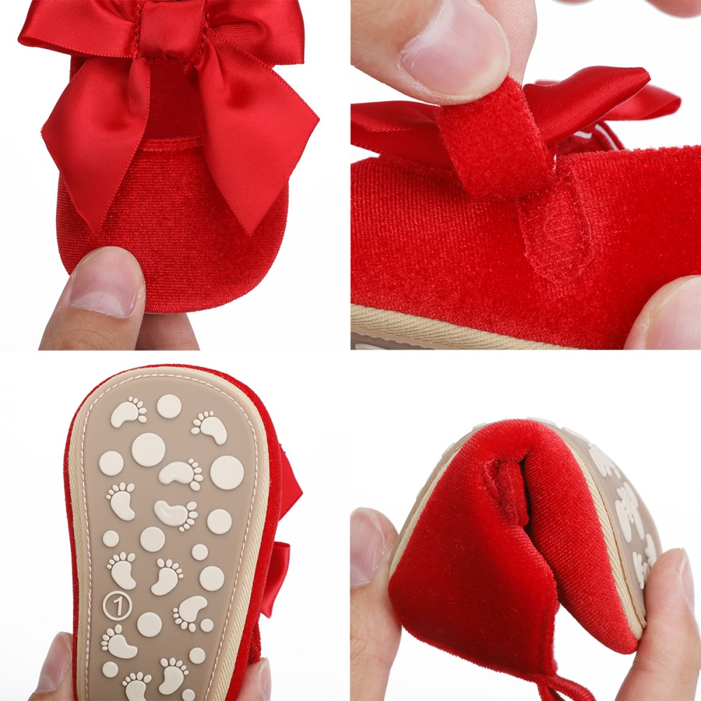 Giày Công Chúa Đế Bằng Dành Cho Bé Gái 0-18 Tháng Tuổi