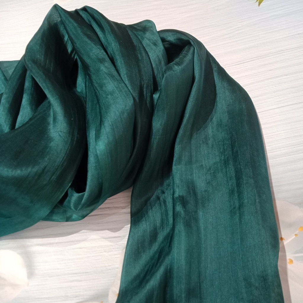 Khăn Lụa Tơ Tằm quàng cổ màu xanh két #thanh lịch#nhẹ nhàng#thoáng mát, dùng được cả 4 mùa, kích thước 180cm*90cm