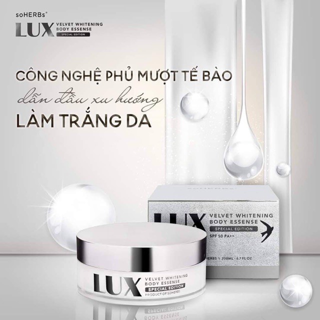 Kem Trắng Da Body Lux Từ Tinh Chất Yến Tươi Collagen Chính Hãng- Hôp 200Gr- Giá Dùng Thử