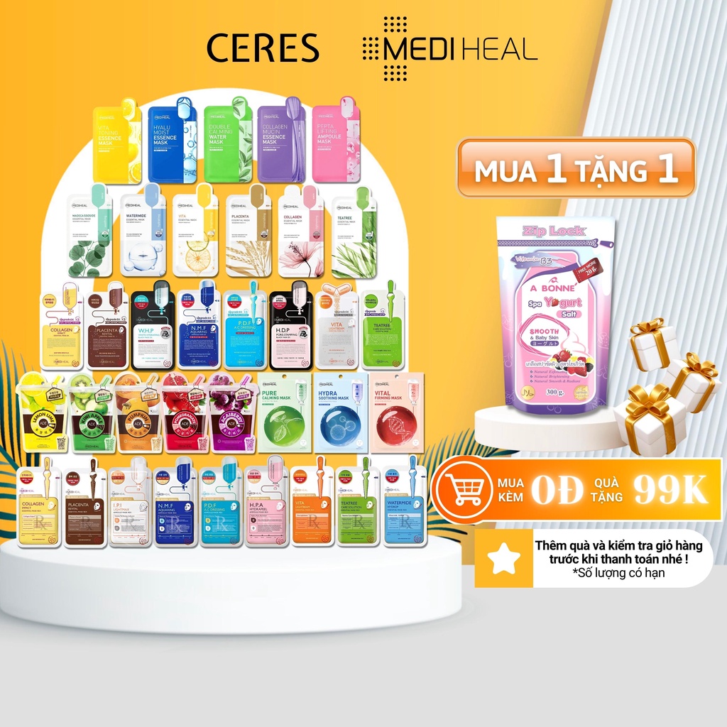 Mặt Nạ Giấy Mediheal Dưỡng Trắng Da Giảm Mụn Tái Tạo Phục Hồi Da 24ml