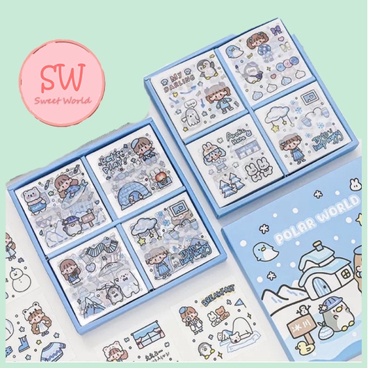 set chiết 10 tấm sticker xinh xắn ( set ngẫu nhiên)