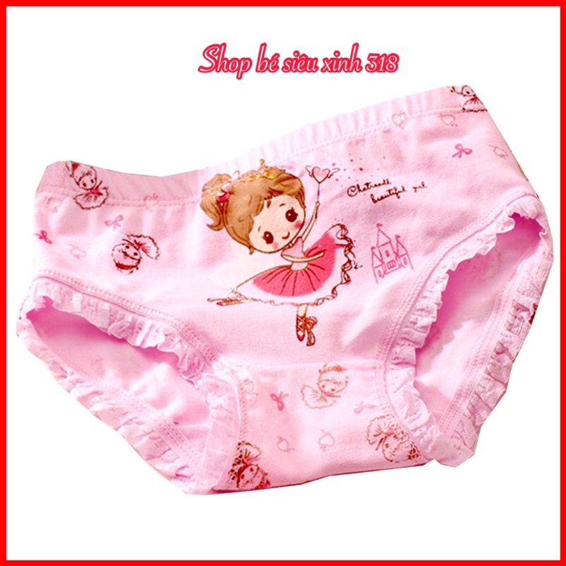G2B_Quần chip cho bé gái 9-30kg in hình ngộ nghĩnh với 95% từ cotton hàng Quảng Châu cao cấp