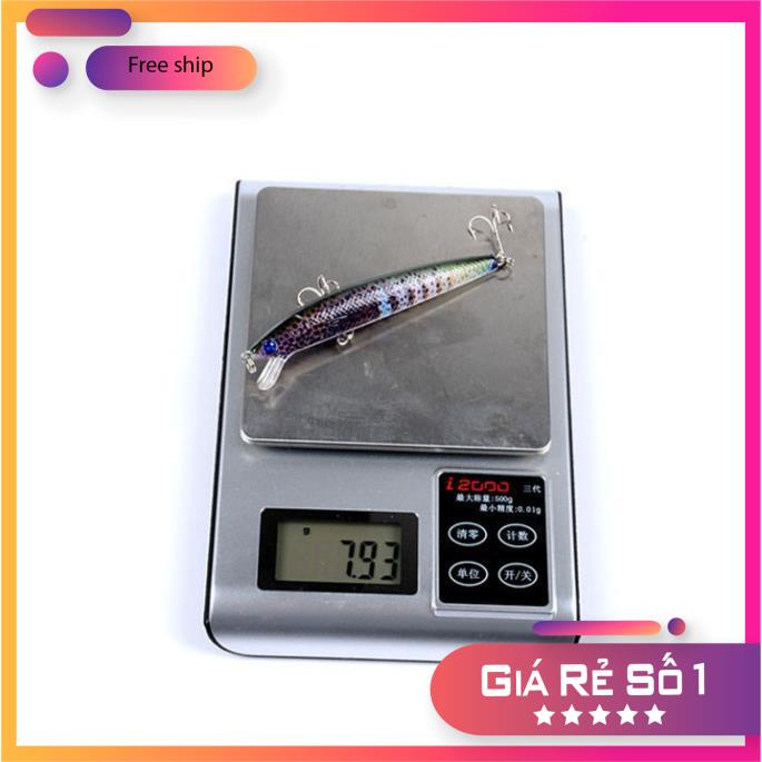 🐠 Mồi câu lure Minow sọc dài 9,5cm nặng 8g nhạy cá 🐠