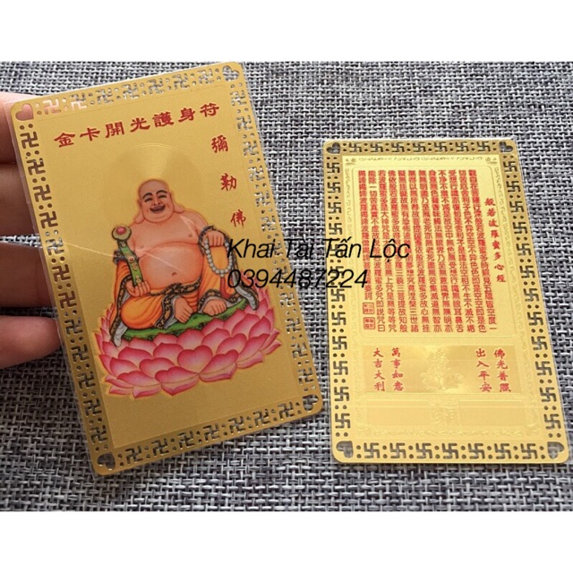 Kim bài Phật Di Lặc thu hút tài lộc