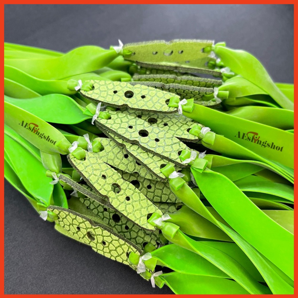 Dây quỷ xanh, Thun quỷ xanh, thun chính hãng chất lượng cao khổ 13-19-150 đã buộc sẵn da ná chỉ việc sử dụng