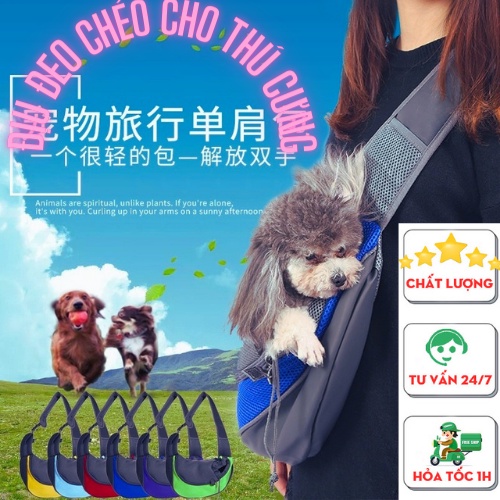 Túi Vận Chuyển Thú Cưng Đeo Chéo -địu đeo chéo thú cưng- Túi Đeo Chéo Vận Chuyển Chó Mèo - Balo Vận Chuyển Thú Cưng