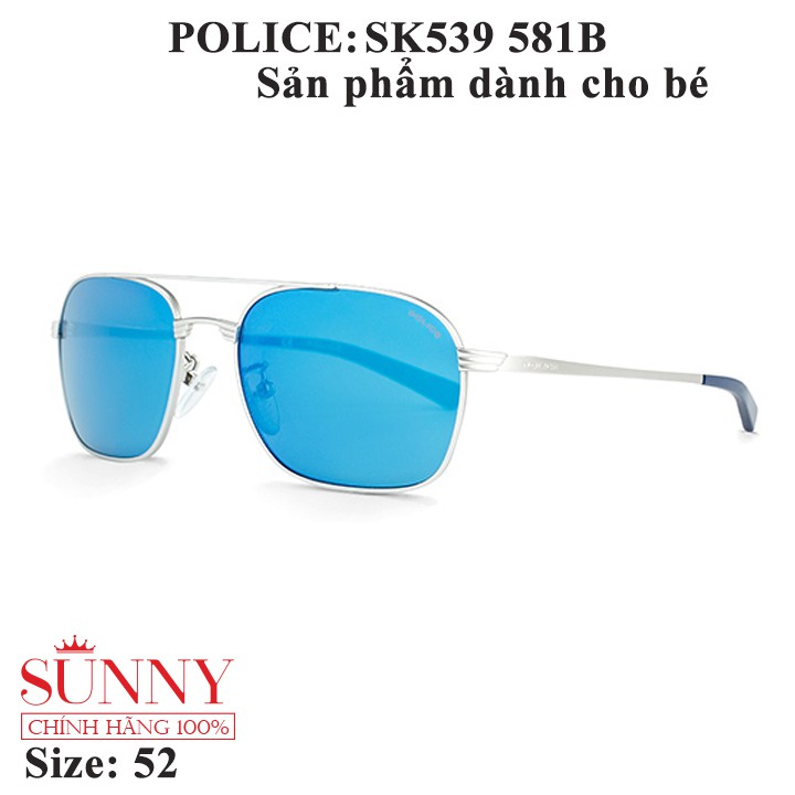 Kính mát thời trang chính hãng nhiều màu Police SK539, thiết kế dễ đeo bảo vệ mắt