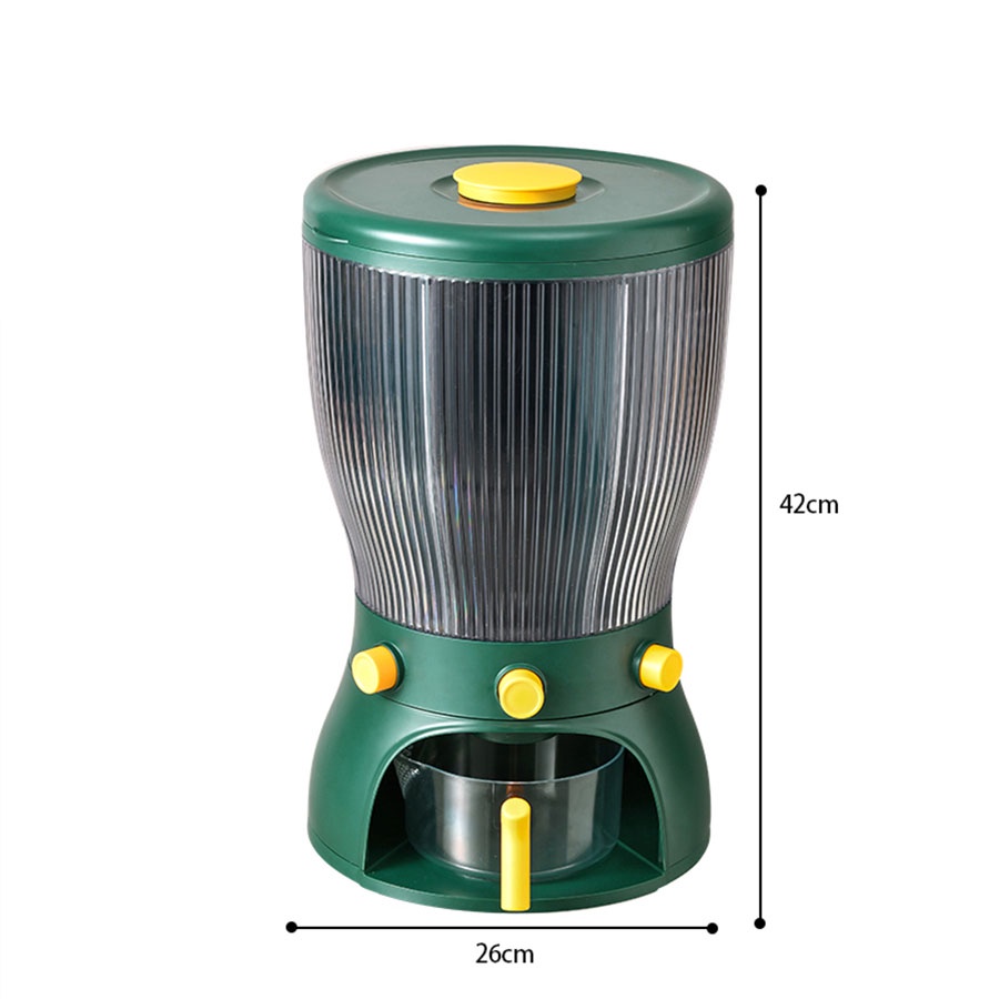 Thùng đựng gạo thông minh 4 ngăn xoay 360 độ VKIT TG03