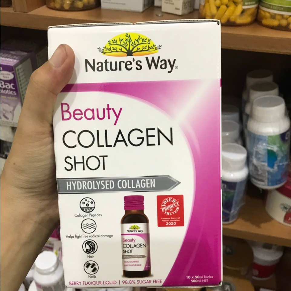 ( Hộp 10 ống) Collagen Dạng Nước  - Beauty Collagen Shot Nature’s Way