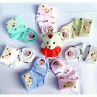 COMBO 4 ĐÔI Tất sơ sinh AKO cho bé 0-3 tháng cotton co giãn