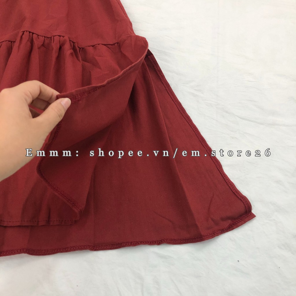 Chân váy cotton xẻ tà, hàng Quảng Châu, Freesize (Ảnh thật tự chụp) | BigBuy360 - bigbuy360.vn