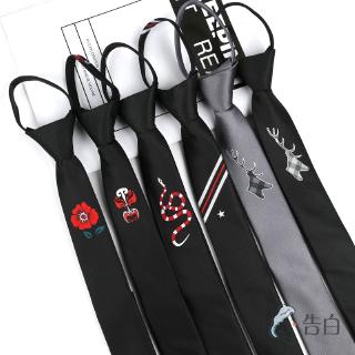 Cà Vạt Họa Tiết Thêu Hoa Thời Trang Hàn Quốc Cho Nam 5cm