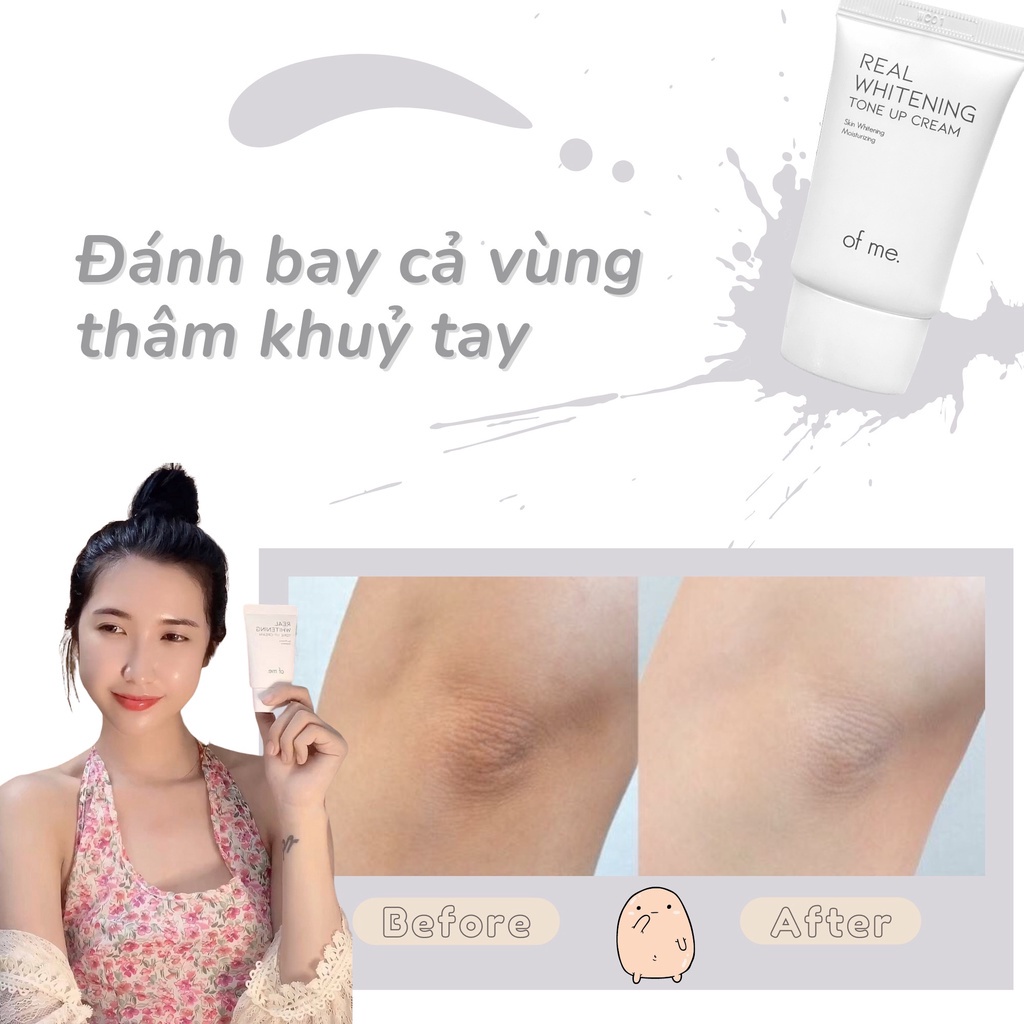 Kem body dưỡng trắng da ngừa thâm nách OF ME REAL WHITENING TONE UP CREAM - 50ml